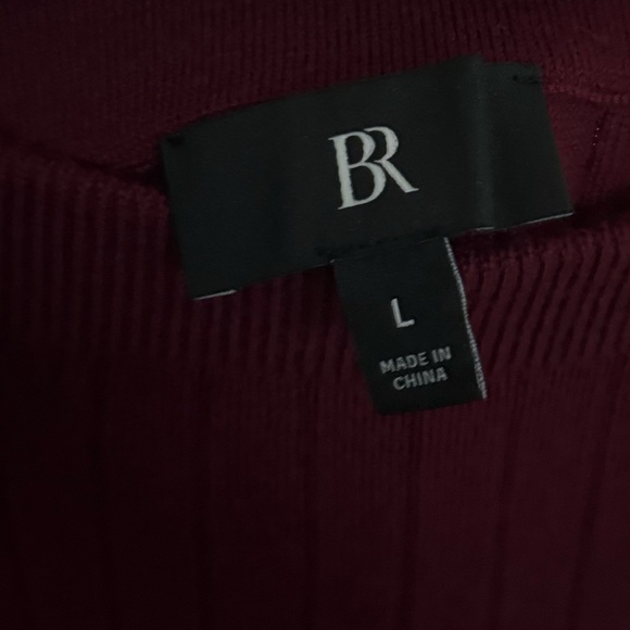 NEW Banana Republic 100% Extra Fine Merino Wool Dark Red Nezha Ribbed Midi Skirt - Picture 3 of 9